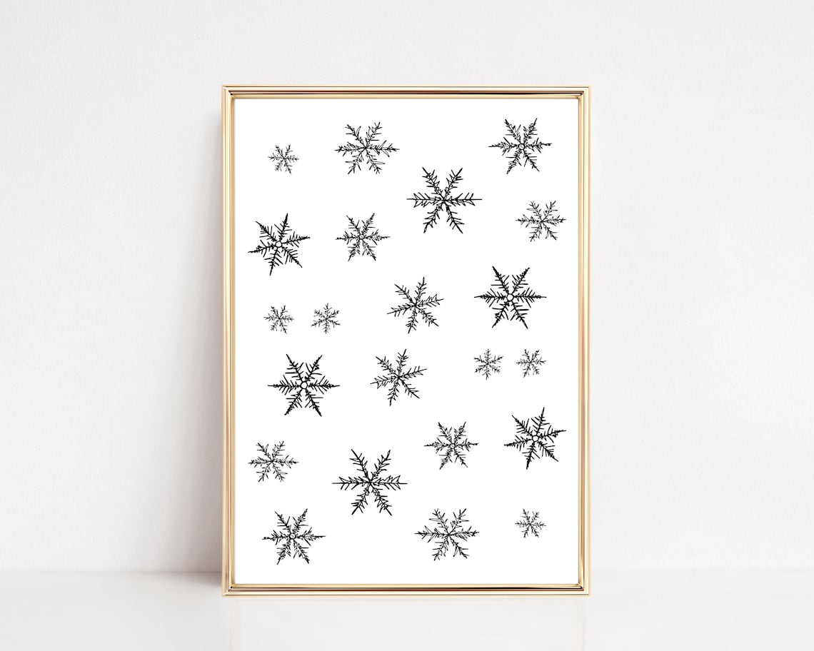 Snowflake Print for Winter Christmas Decor