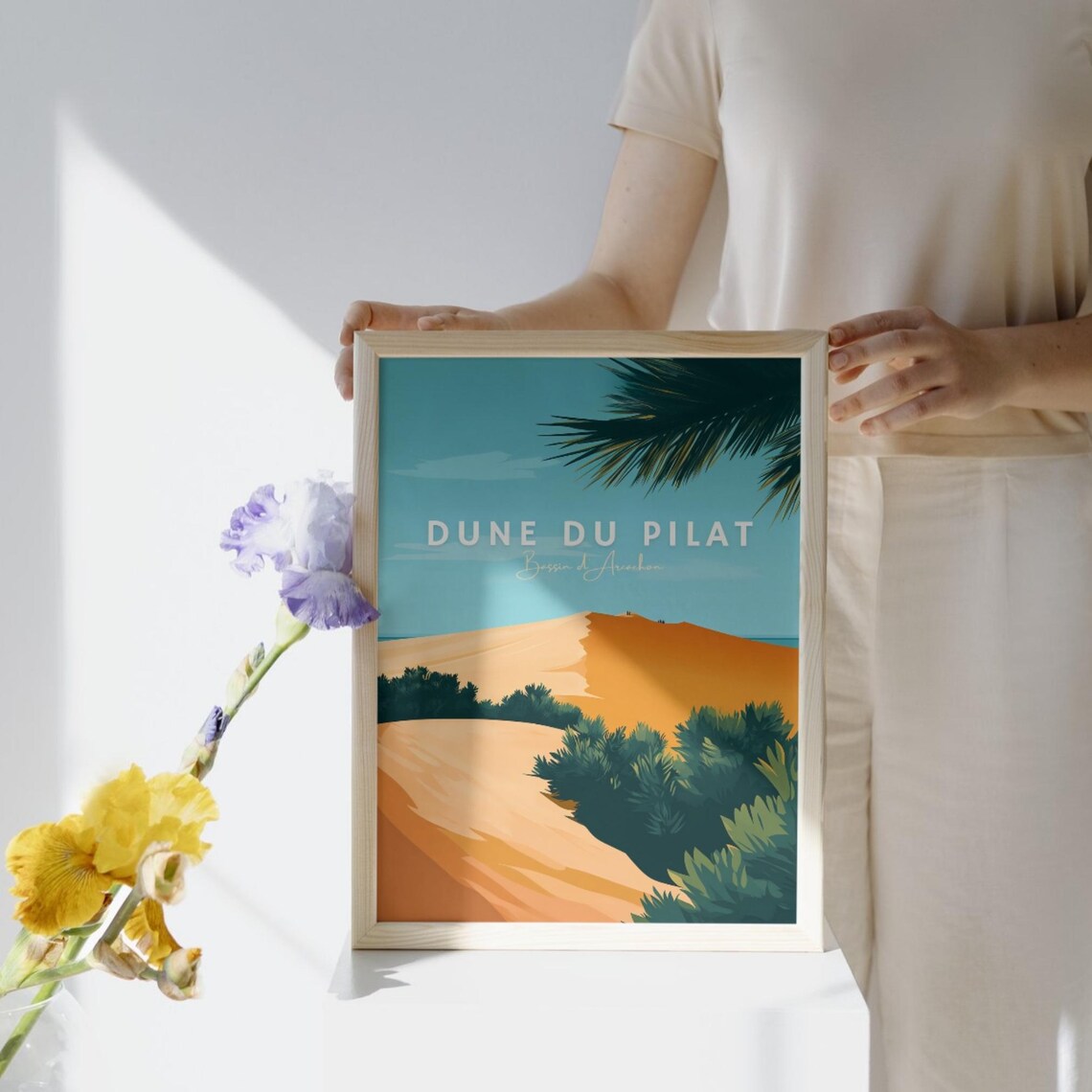 Dune Du Pilat Poster France Wall Art City Prints French Gift Bassin Darcachon Travel Poster Coastal Wall Art - Image 2