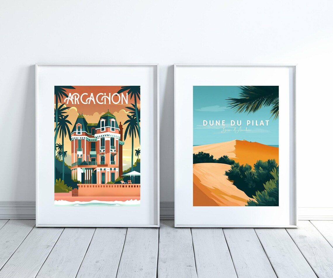 Arcachon Vintage Travel Poster, France Coastal Art Print - Image 3