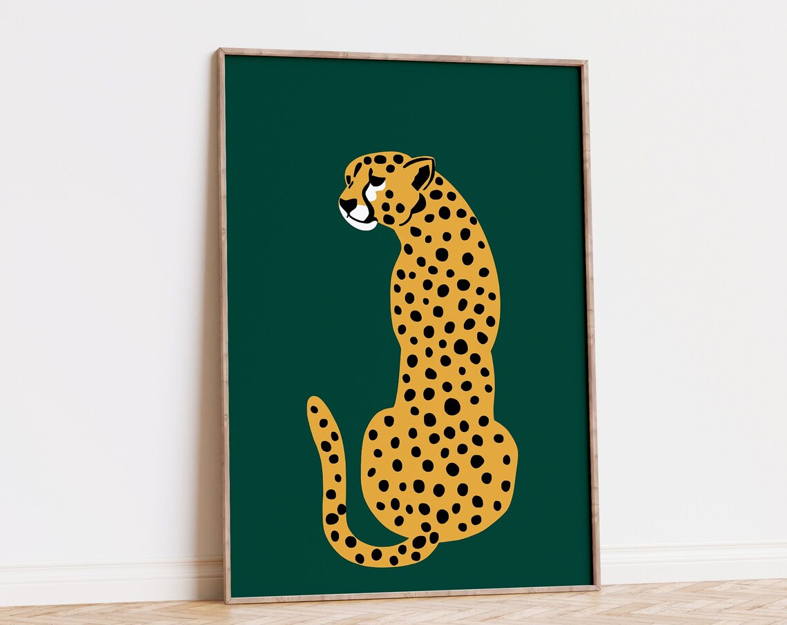 Cheetah Leopard Feline Print, Jungle Animal Art