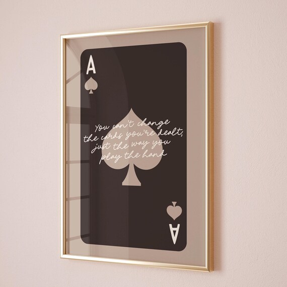 Ace Of Spades Dark Brown Poster Print