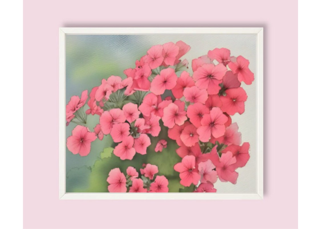 Geranium Watercolor Painting Pink Flowerart Print Geranium Wall Art Botanical Print Flowers Watercolor Art Floral Art Print Flowers Print - Image 6