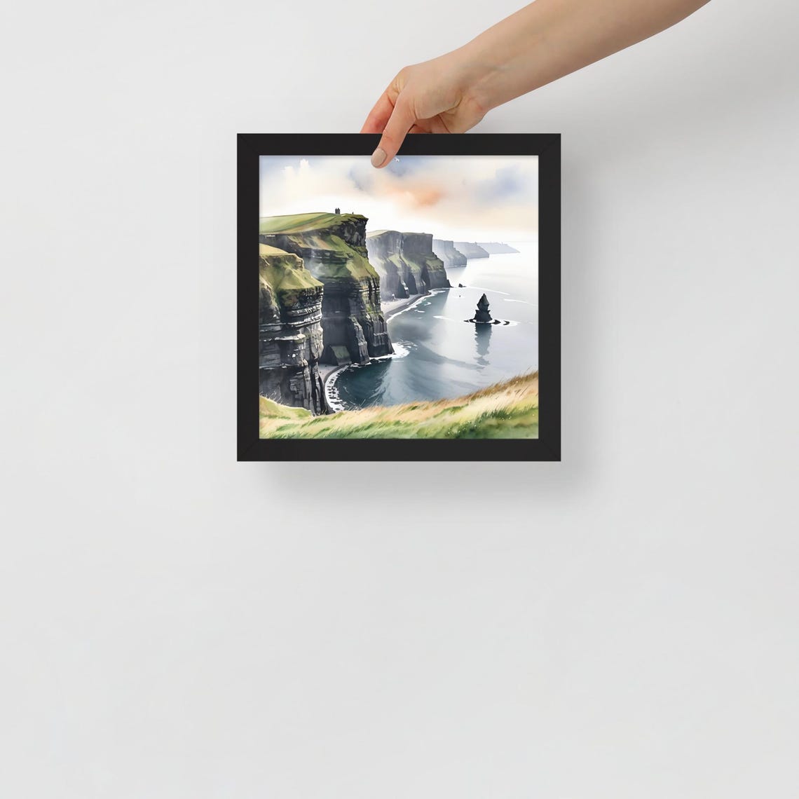 Cliffs of Moher Ireland Watercolor Atlantic Coastal Landscape Poster - Image 6