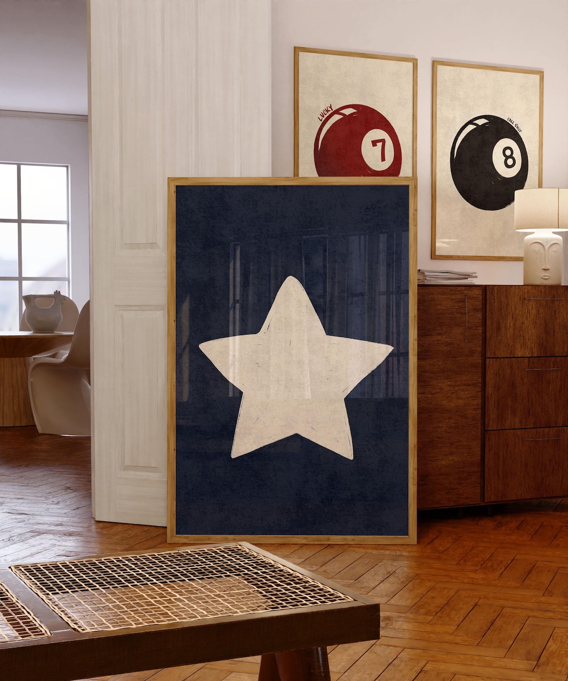 Retro Hand Drawn Star Art Print, Trendy Decor - Image 4