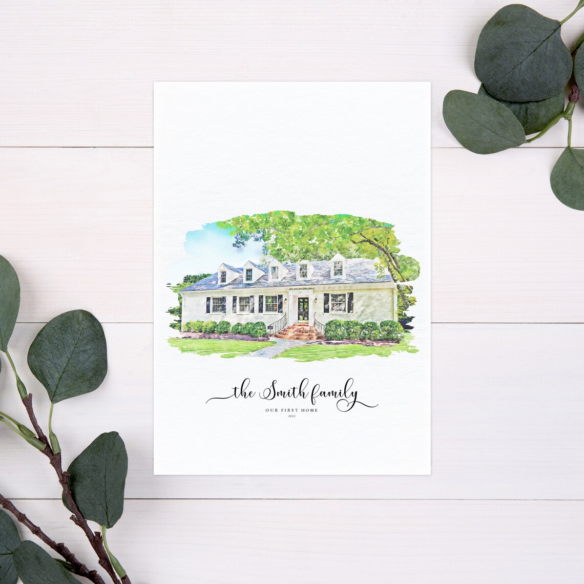 Custom House Portrait Art Print, Gift for Mom - Image 4