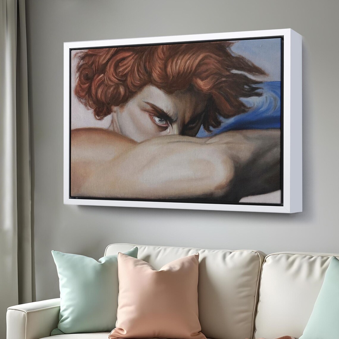 Alexandre Cabanel Fallen Angel Eye Detail Classic Oil Painting Poster - Image 3