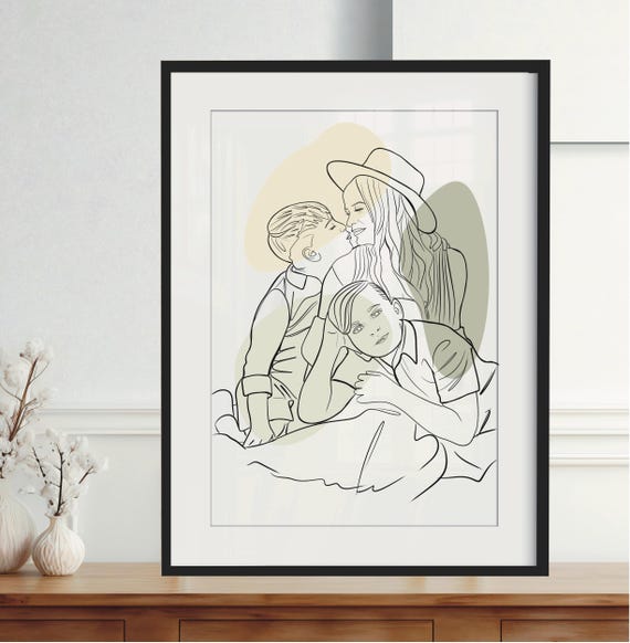 Couple Portrait Gift For Couple Engagement Drawing Personalized Love Sketch Memorable Gift Customizable Couple Line Art Drawing