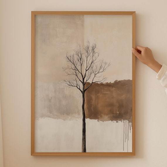 Abstract Wood Poster Japandi Wall Art For Cubicle Wabi Sabi Decor Room Japanese Print And Trendy Above Couch