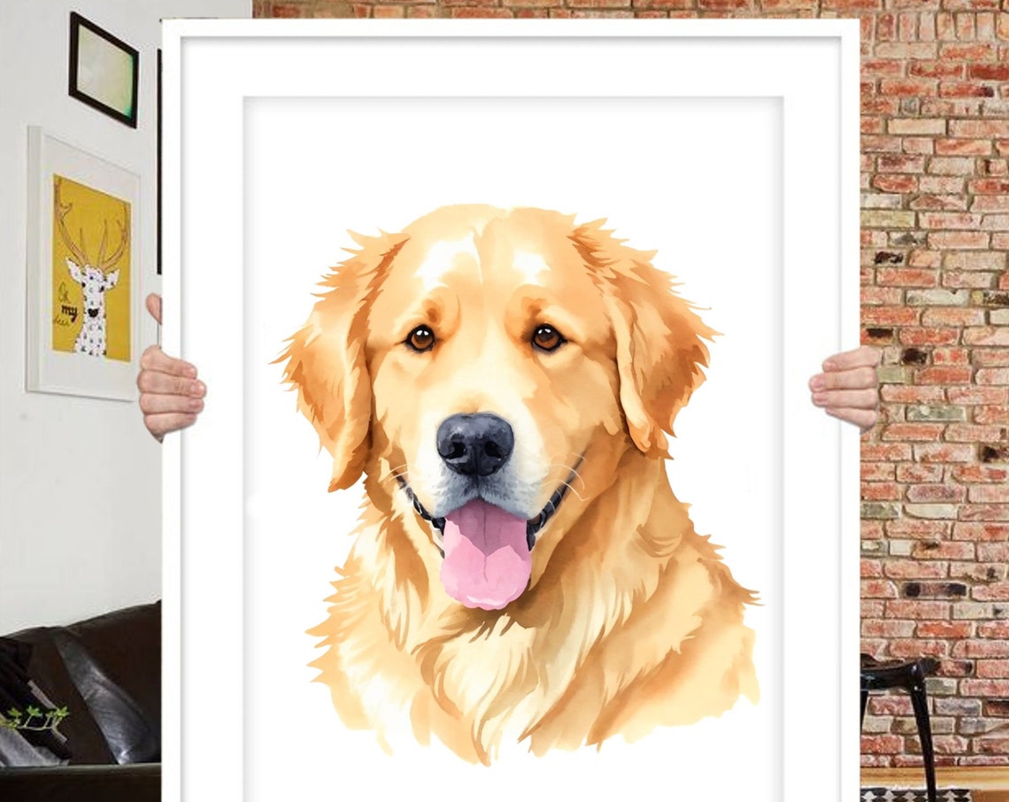 Custom Pet Portrait, Hand Painted Watercolor