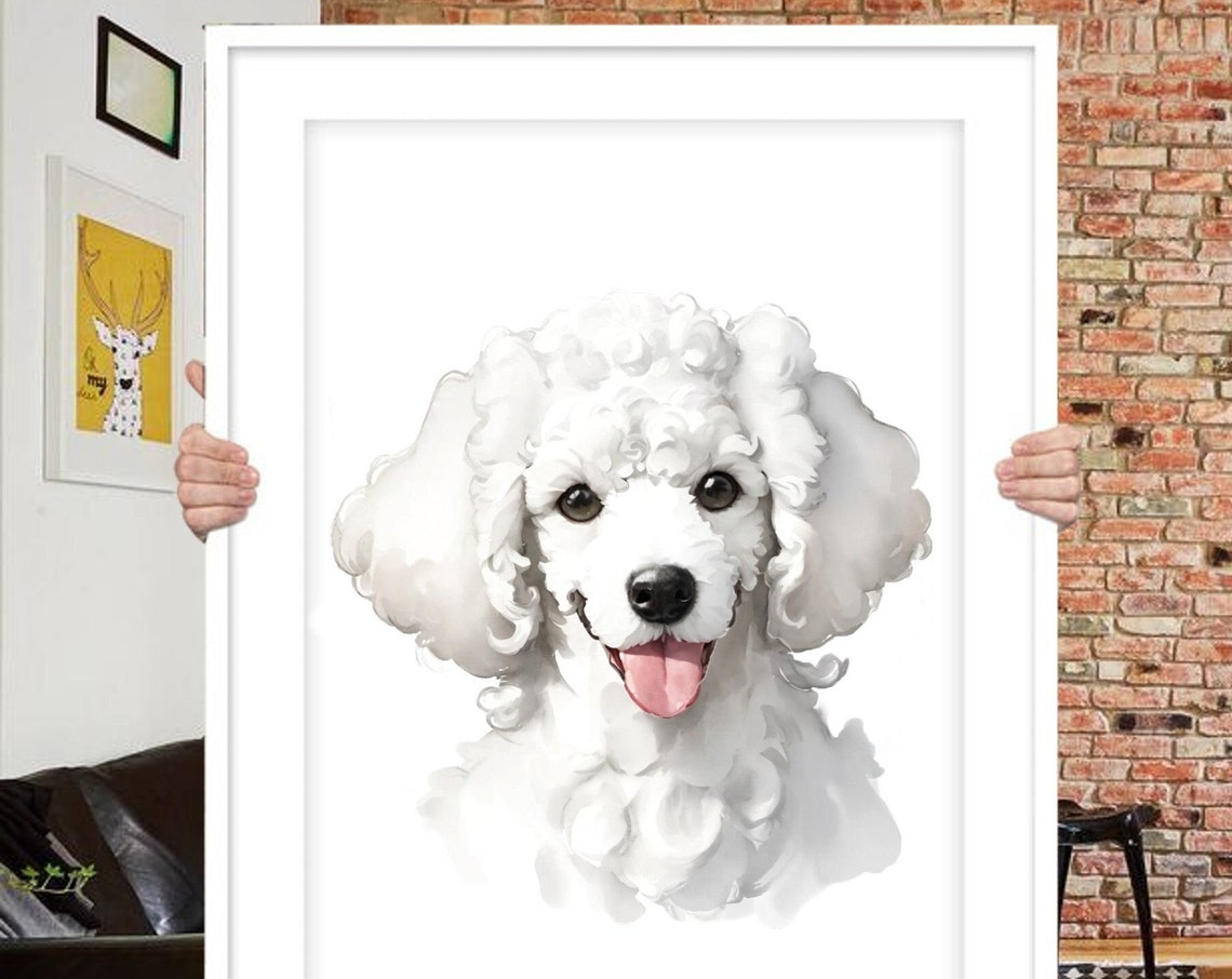 Custom Dog Portrait Watercolor Art Print