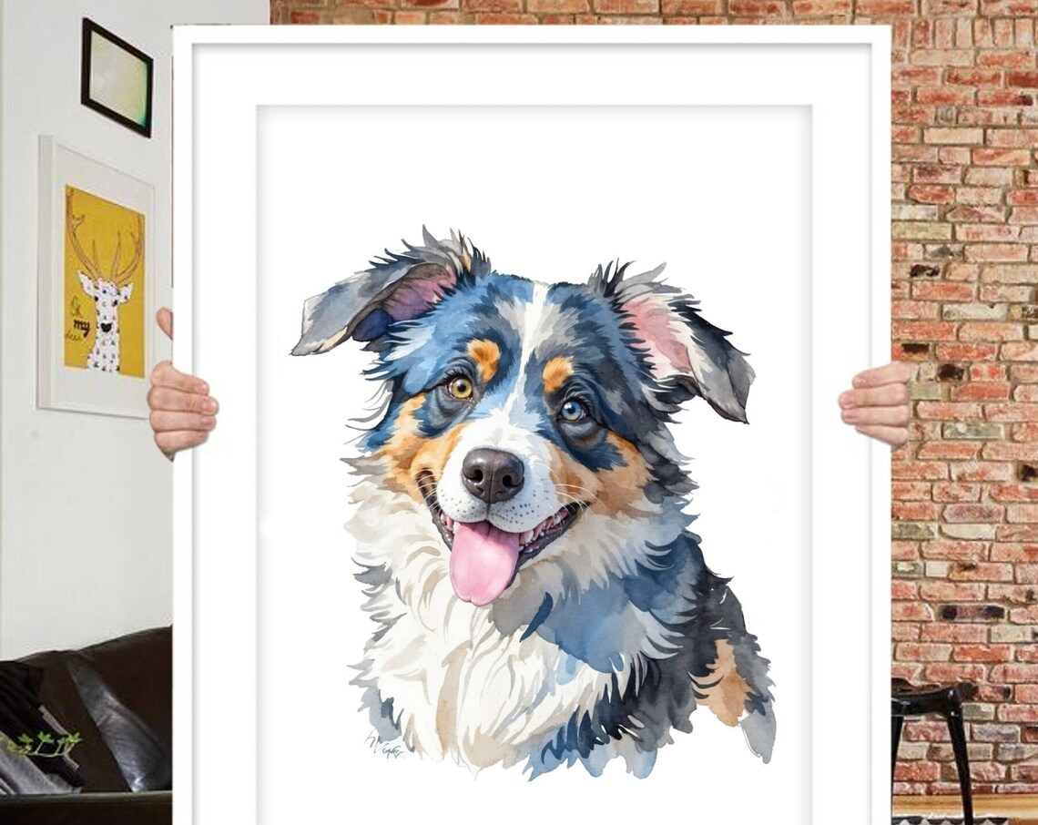 Custom Pet Portrait Dog Portrait Art Print