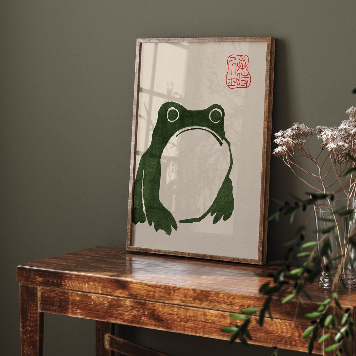 Matsumoto Hoji Frog Art Print Frog Japanese Art Woodblock Poster Matsumoto Hoji Vintage Art Print Vintage Funny Animal Print - Image 2