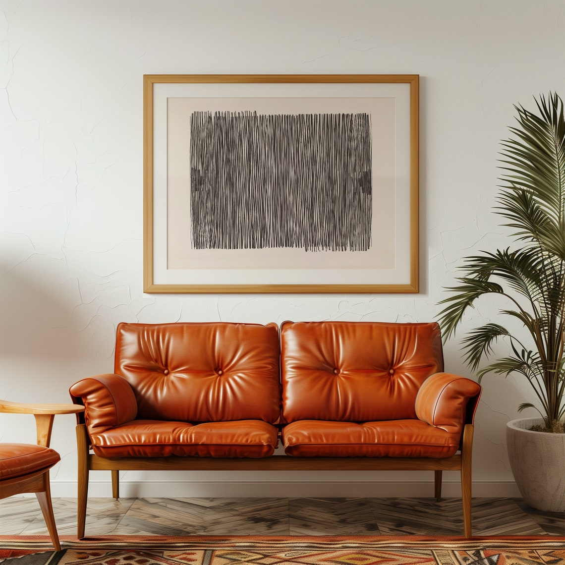 Minimalist Black Vertical Lines Abstract Monochrome Sketch Poster - Image 4