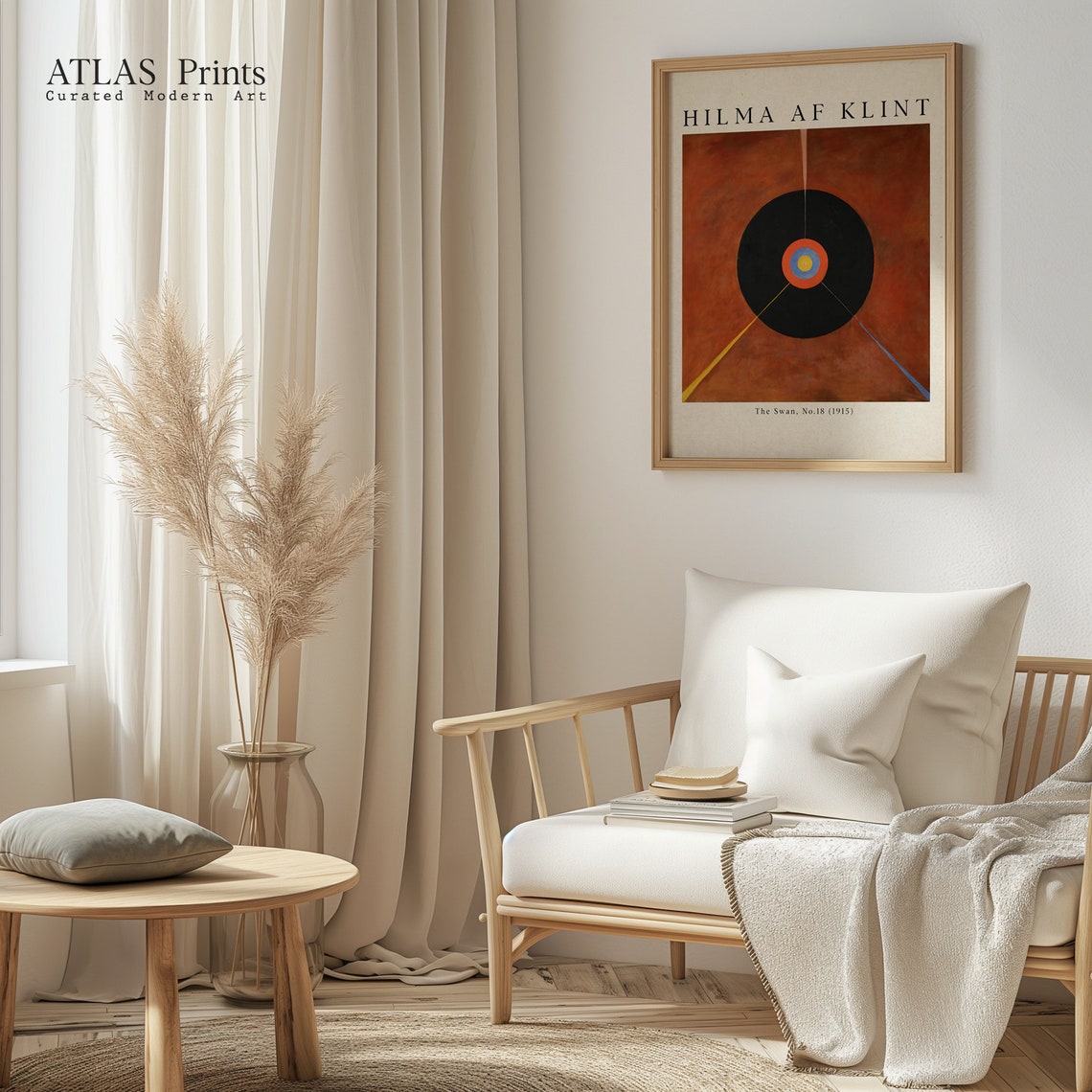 Hilma af Klint The Swan No 18 1915 Abstract Red Black Circle Poster - Image 3
