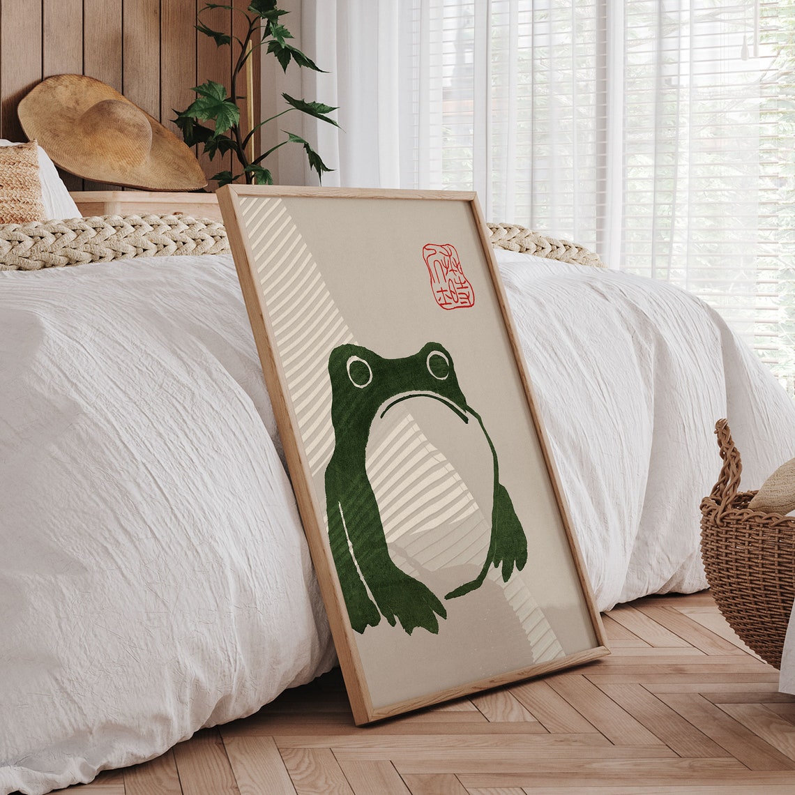 Matsumoto Hoji Frog Art Print Frog Japanese Art Woodblock Poster Matsumoto Hoji Vintage Art Print Vintage Funny Animal Print - Image 3
