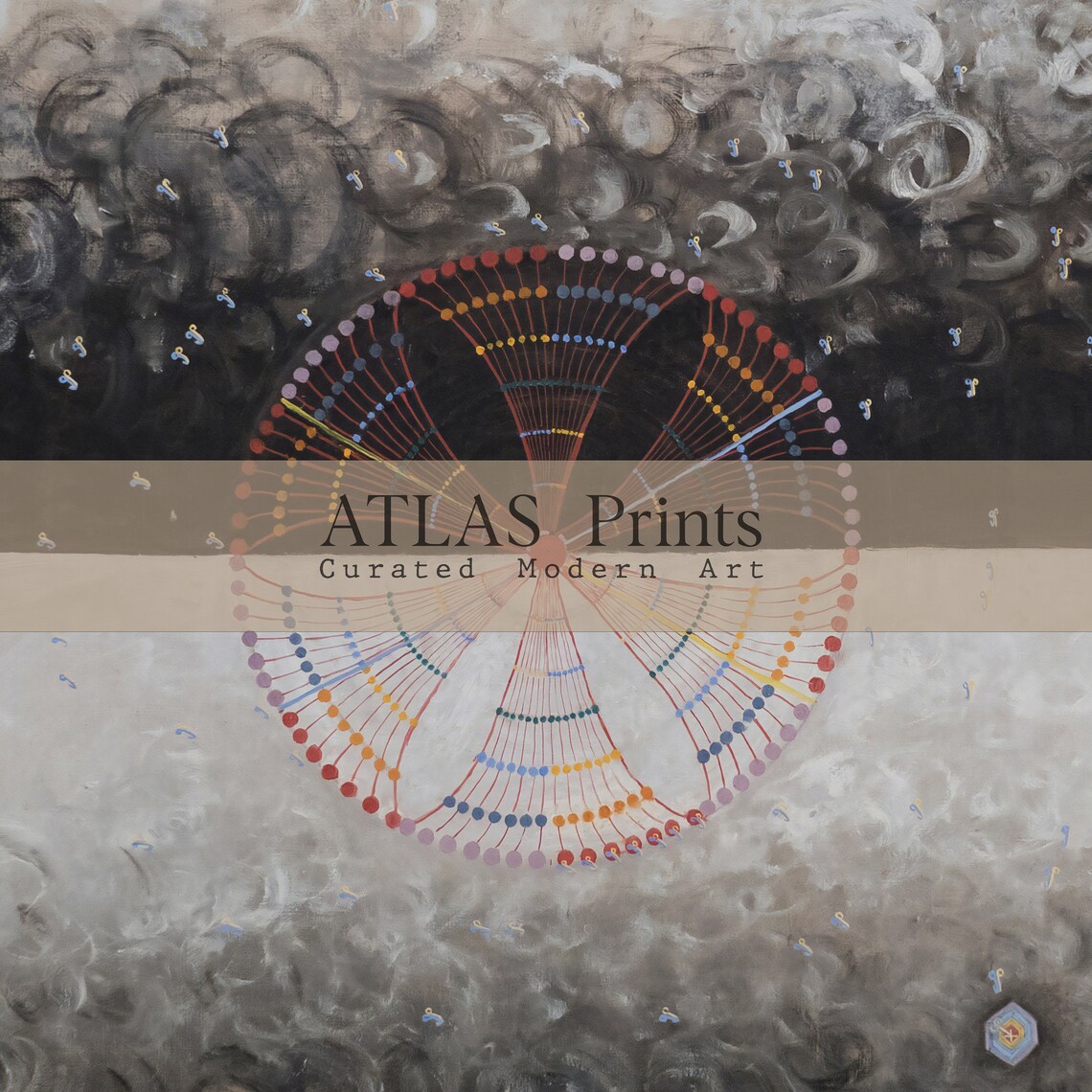 Hilma af Klint The Swan No 10 Circular Mandala Wheel Art Poster - Image 2