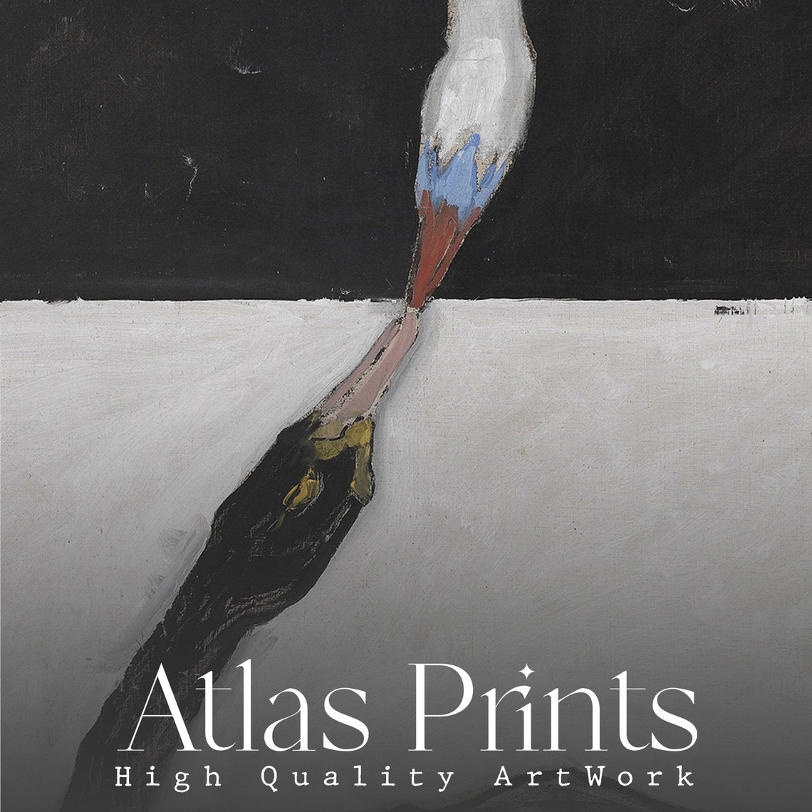Hilma af Klint The Swan No.1 1915 Black White Swans Duo Poster - Image 3