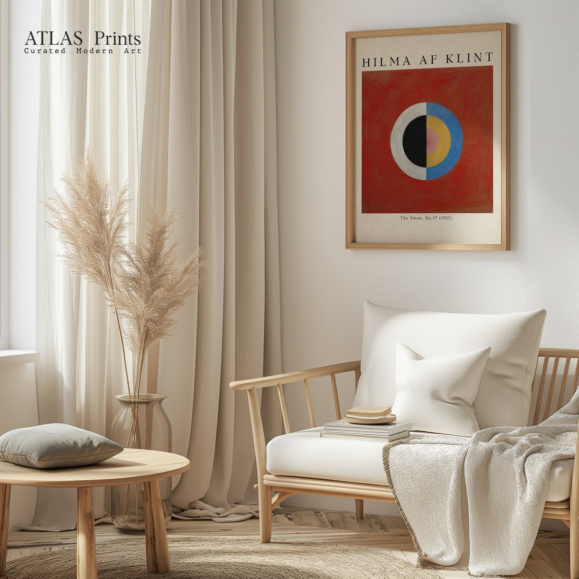 Hilma af Klint The Swan No.17 1915 Red Abstract Circle Poster - Image 4