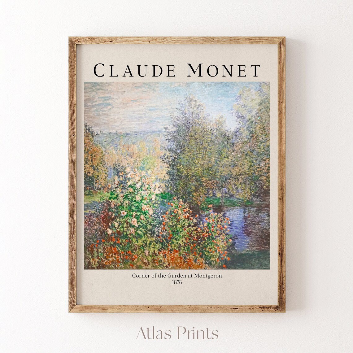 Claude Monet Corner of the Garden at Montgeron 1876 Floral Poster