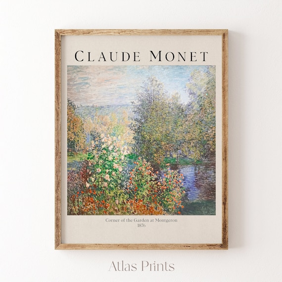 Claude Monet Corner of the Garden at Montgeron 1876 Floral Poster