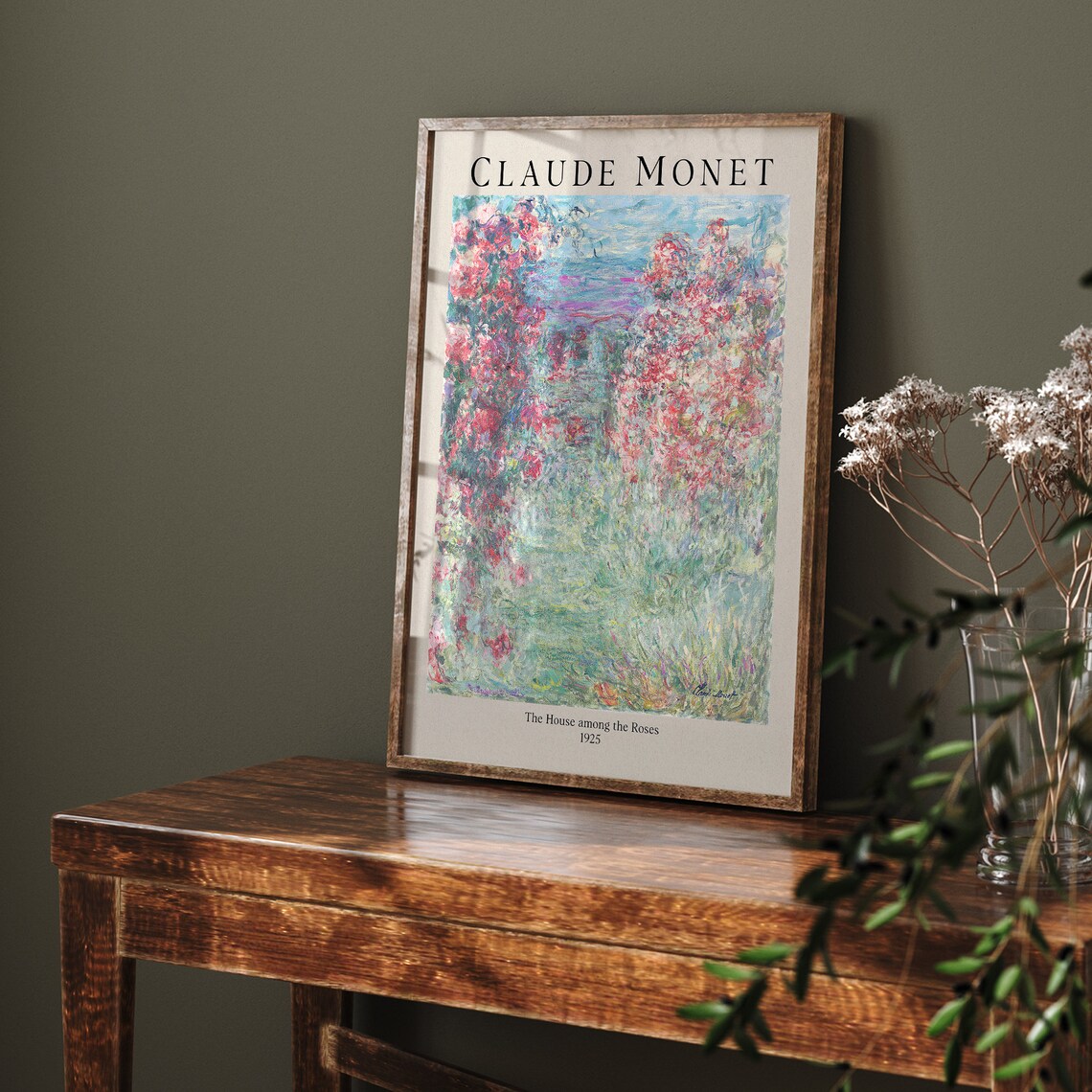 Claude Monet House among the Roses 1925 Impressionist Floral Poster - Image 4