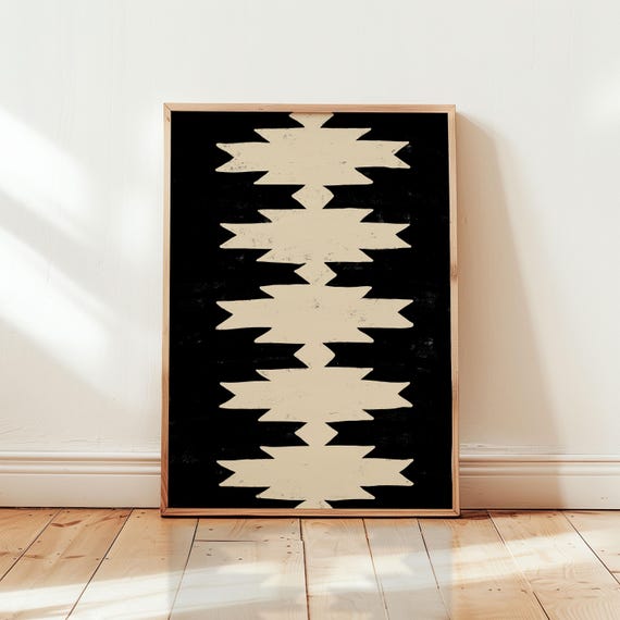 Aztec Pattern Poster Southwest Artwork Boho Western Wall Prints Mexican Blanket Style Gothic Art Trendy Physical Print