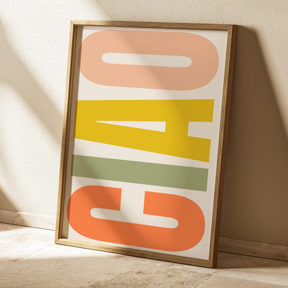 Ciao Colorful Typography Poster Retro Italian Block Letters Artwork