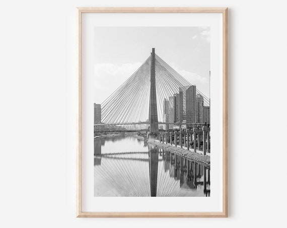 Brazil Black-And-White São Paulo City Poster
