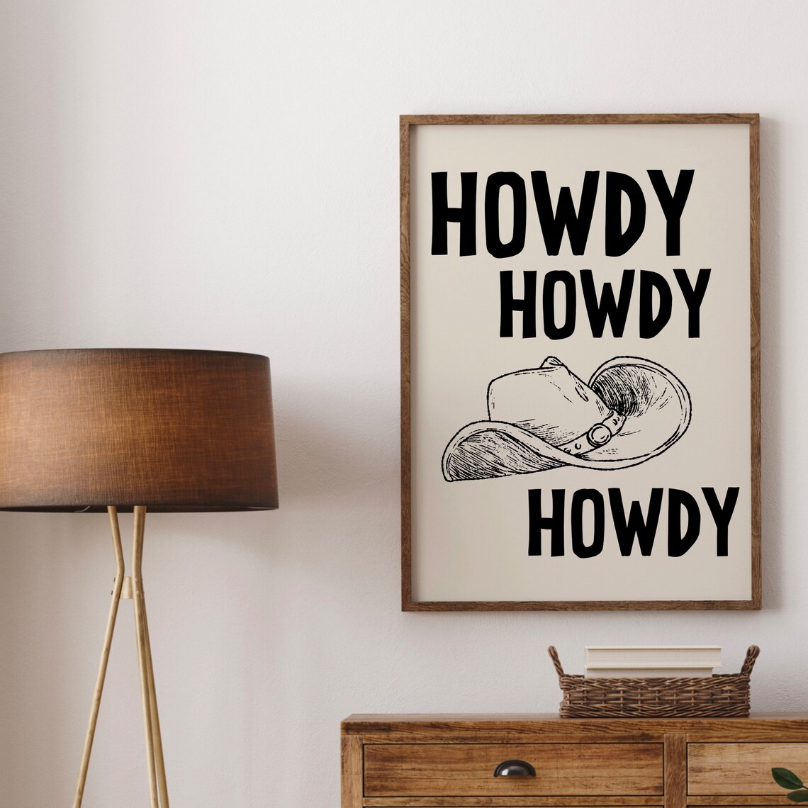 Howdy Western Art Prints, Vintage Cowboy Art - Image 6