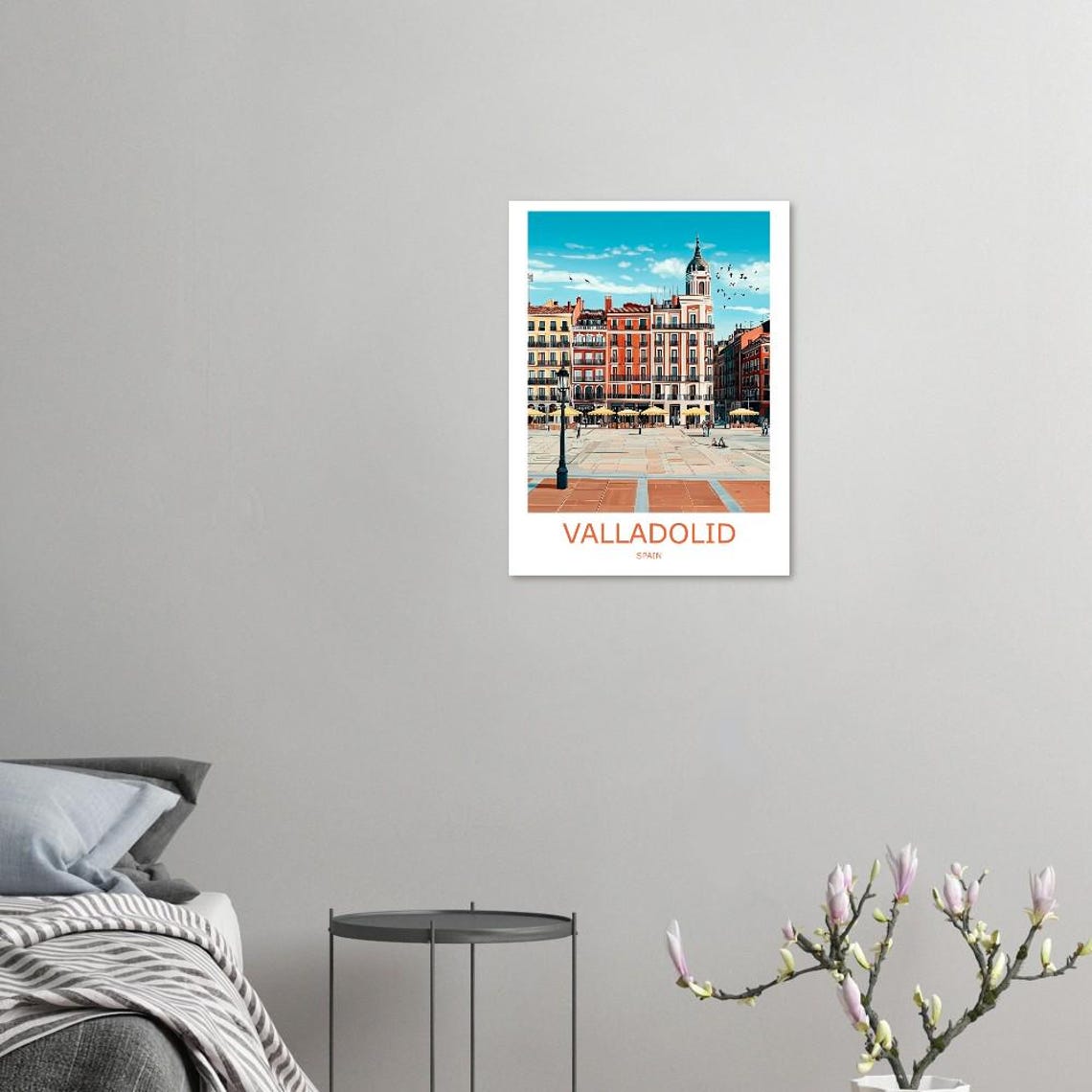 Valladolid Spain Grand Plaza Historic Architecture Travel Poster - Image 2
