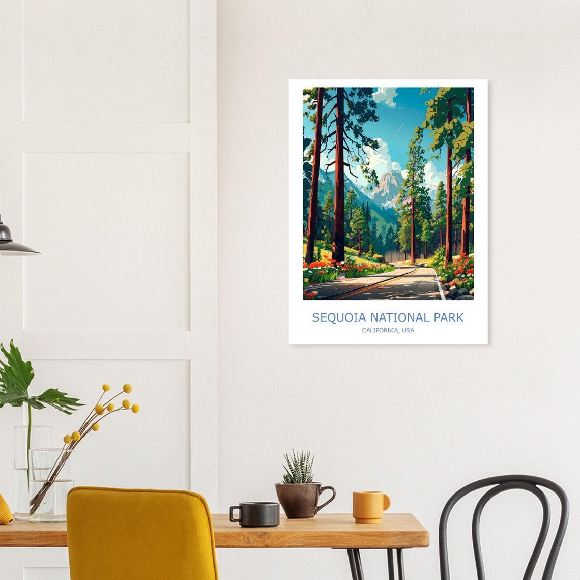 Sequoia National Park California Giant Forest Road Travel Poster - Image 3