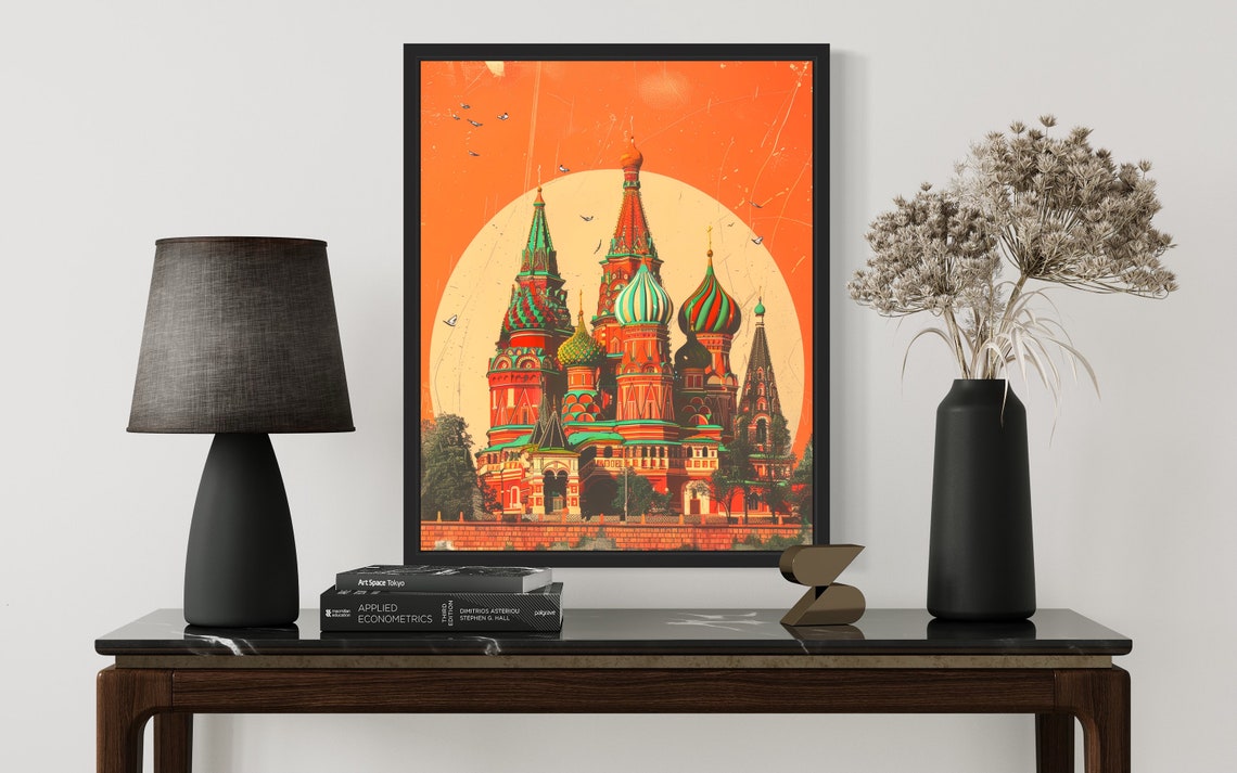 Moscow Red Square St Basil's Cathedral Poster at Sunset Glow - Image 3