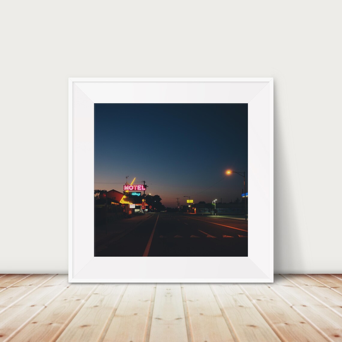 Neon Motel Sign, Lone Pine Photograph Art Print