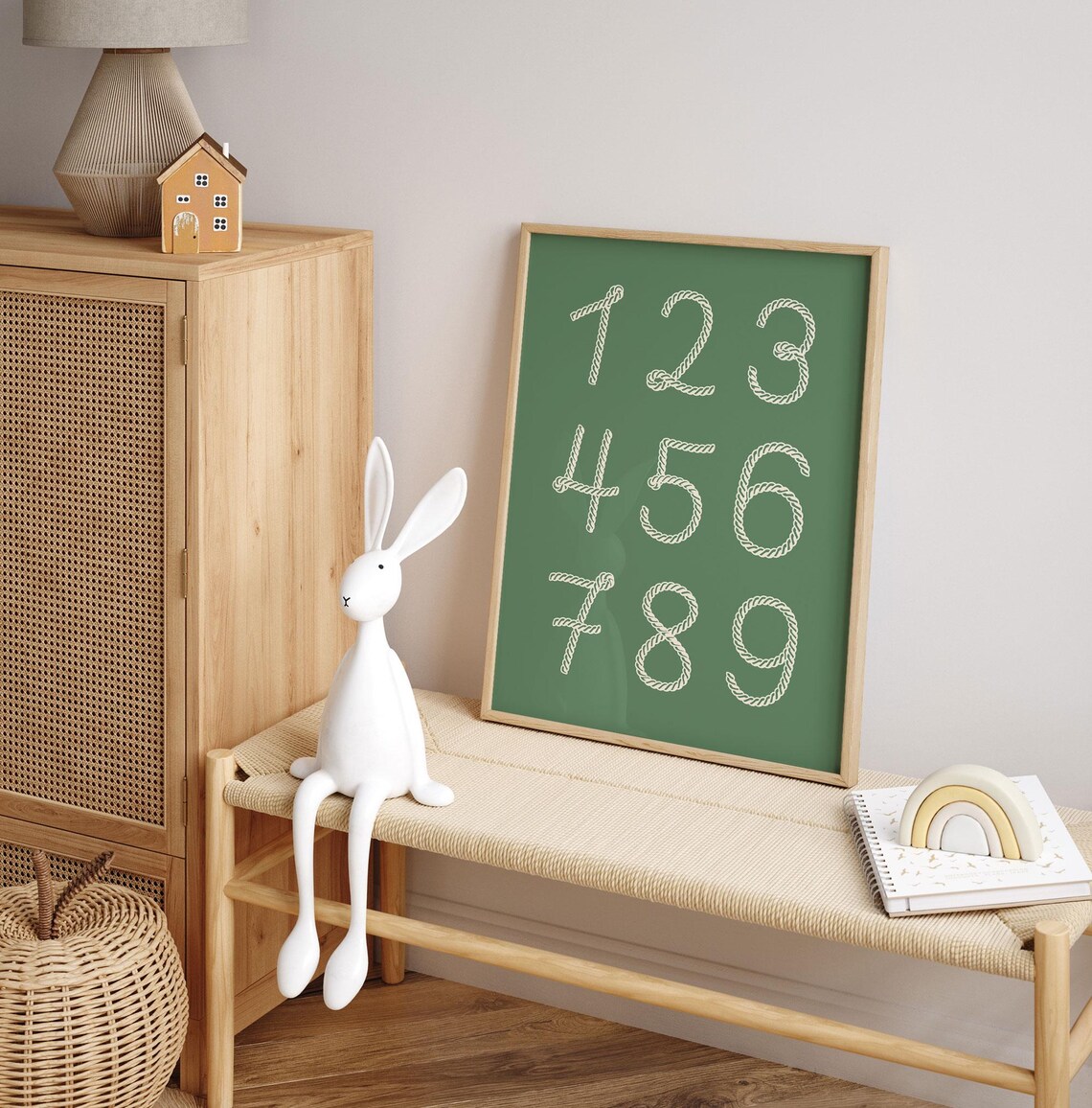 Whimsical Counting Numbers Poster, Cute Cowboy Style - Image 2