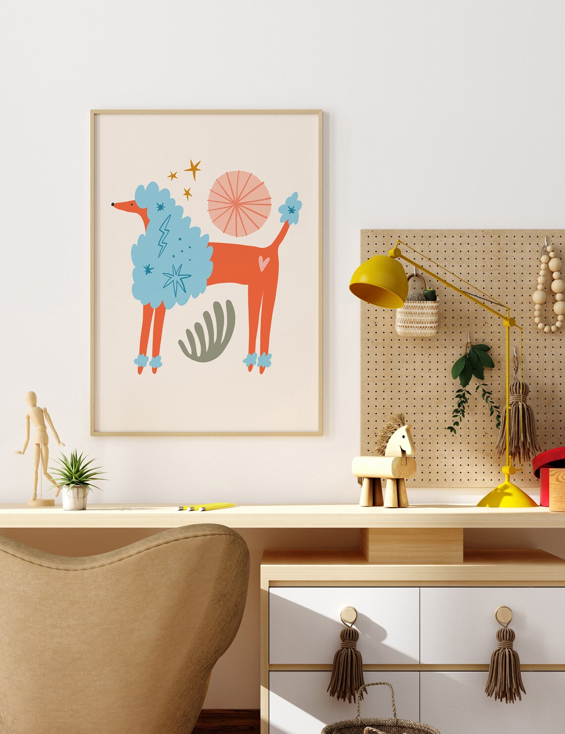 Retro Poodle Print for Kids Room Decor - Image 4