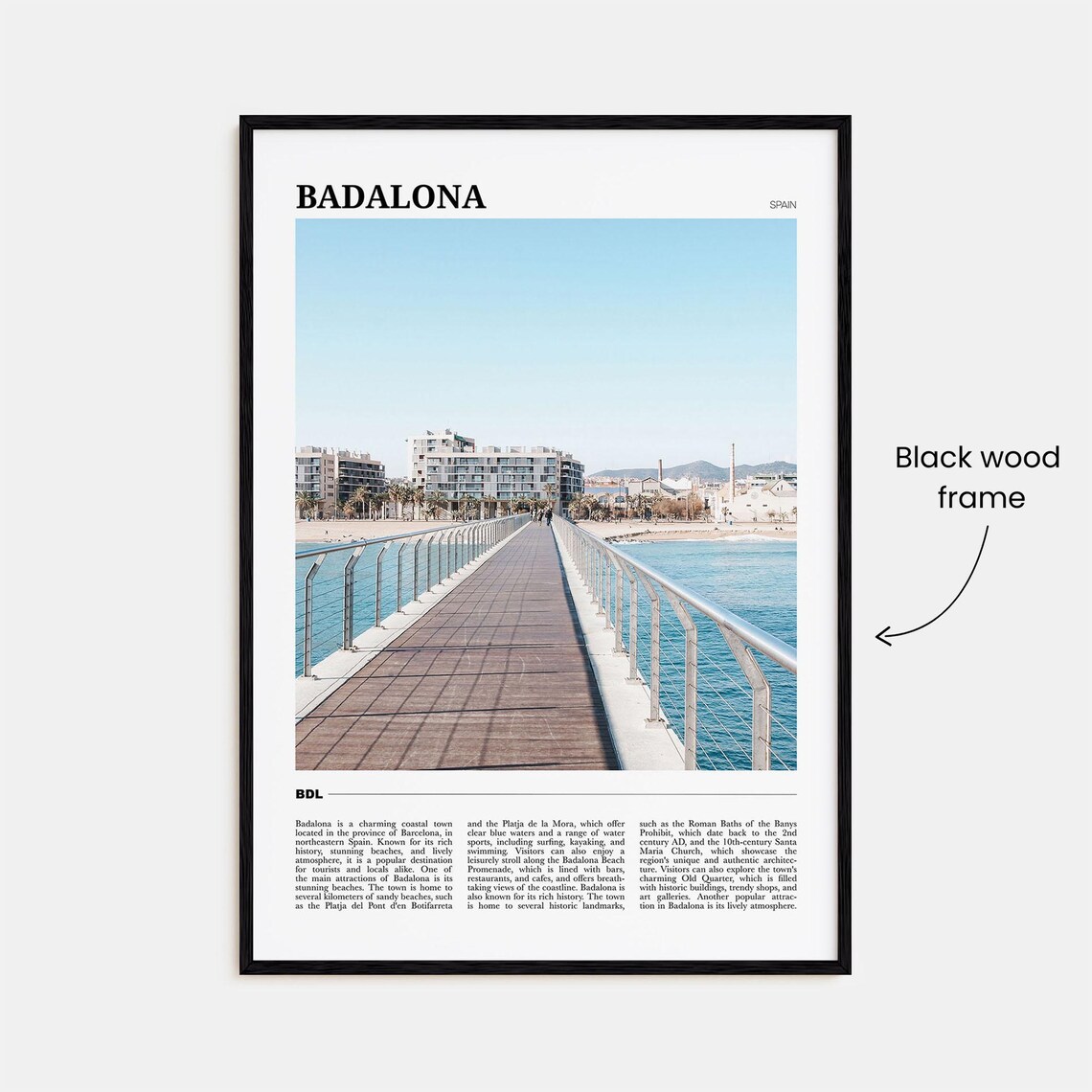 Badalona Travel Poster Badalona Wall Art Badalona Poster Print Badalona Photo Badalona Decor Spain - Image 2