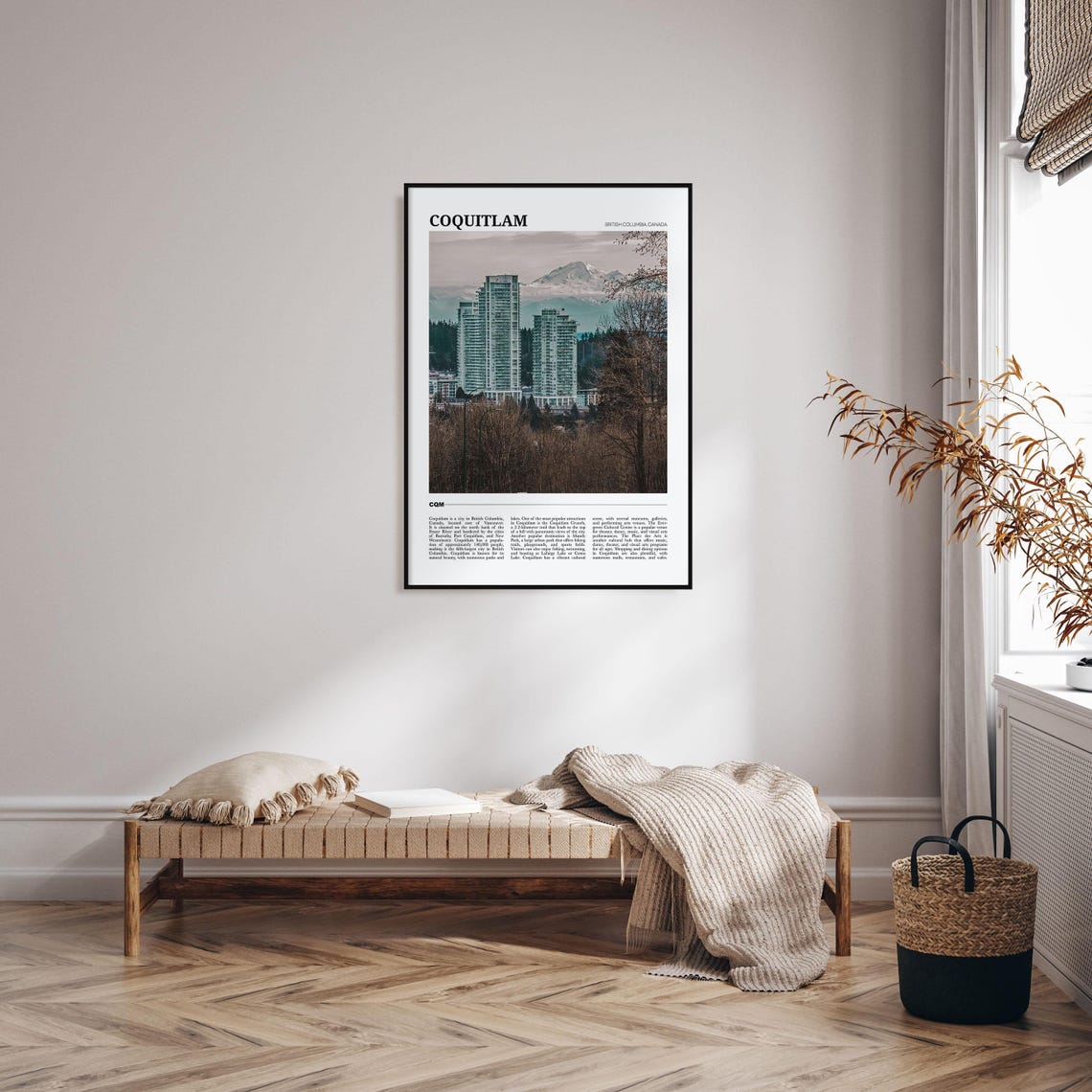Coquitlam British Columbia Canada Mountain Skyline Travel Poster - Image 4