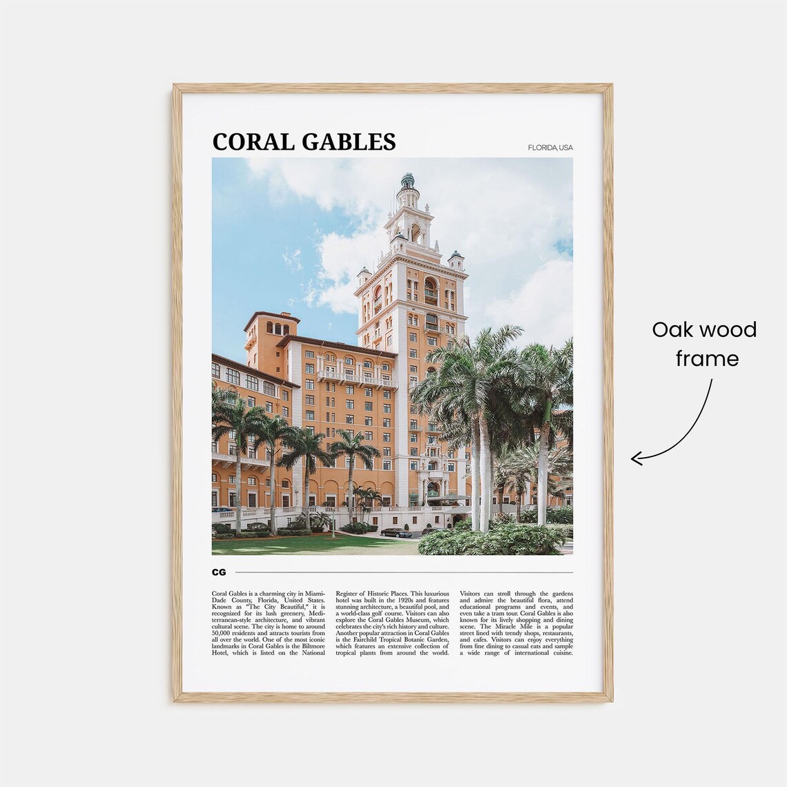 Coral Gables Travel Poster, Florida Travel Print - Image 3