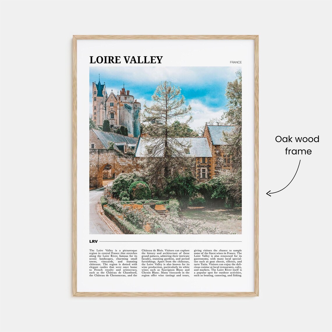 Loire Valley France Chateau Castle Garden Historic Estate Poster - Image 3