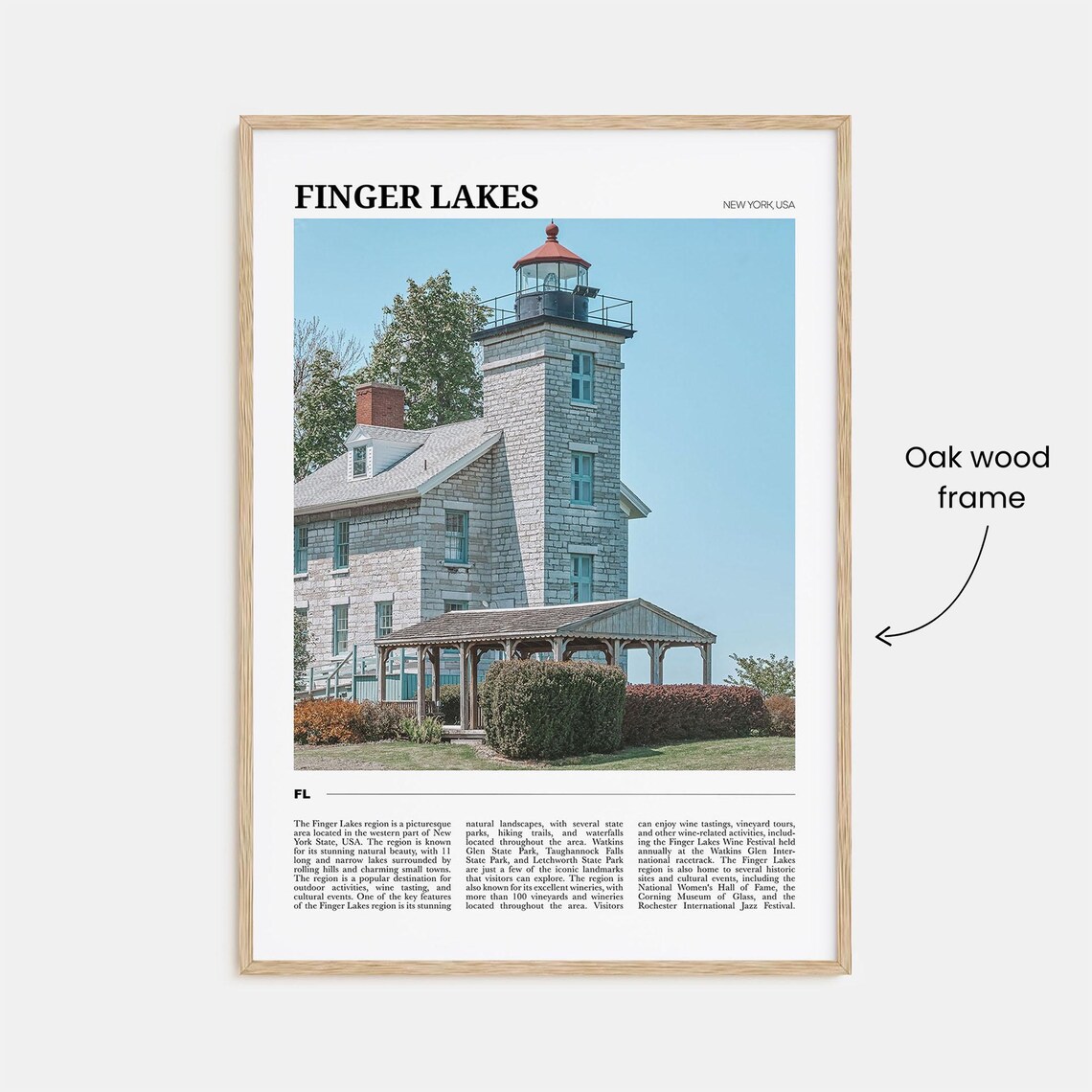 Finger Lakes Travel Poster, New York USA Art Print - Image 3