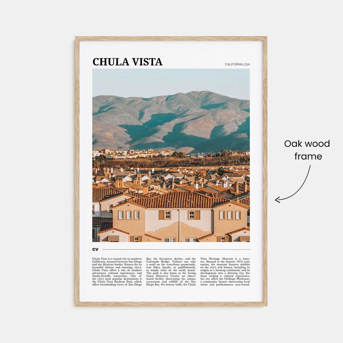 Chula Vista Travel Poster Chula Vista Wall Art Chula Vista Poster Print Chula Vista Photo Chula Vista Decor California Usa - Image 3