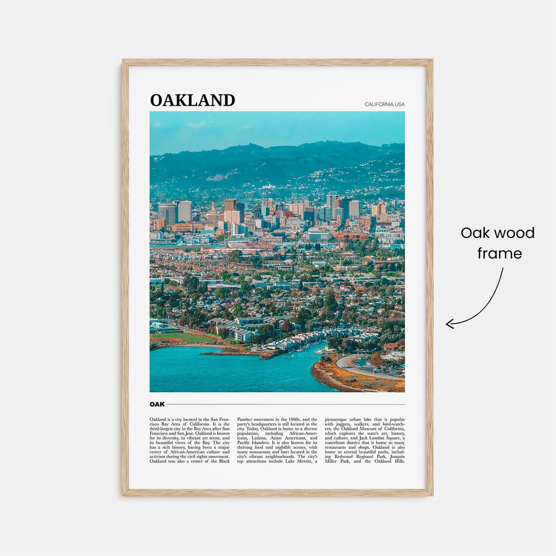 Oakland Travel Poster, California USA Art Print - Image 3