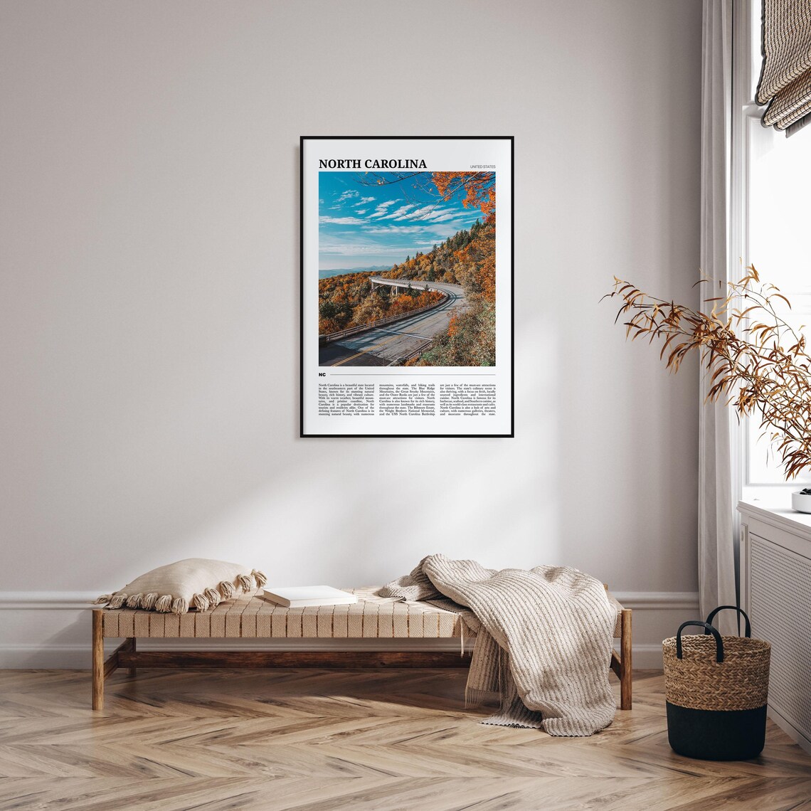 North Carolina Travel Poster, USA Wall Art Print - Image 4