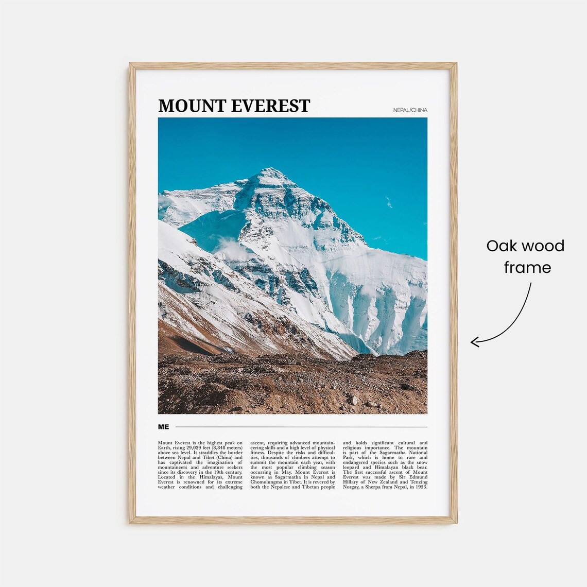 Mount Everest Travel Poster, Nepal and China - Image 3