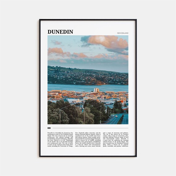 Dunedin Travel Poster, New Zealand Travel Poster