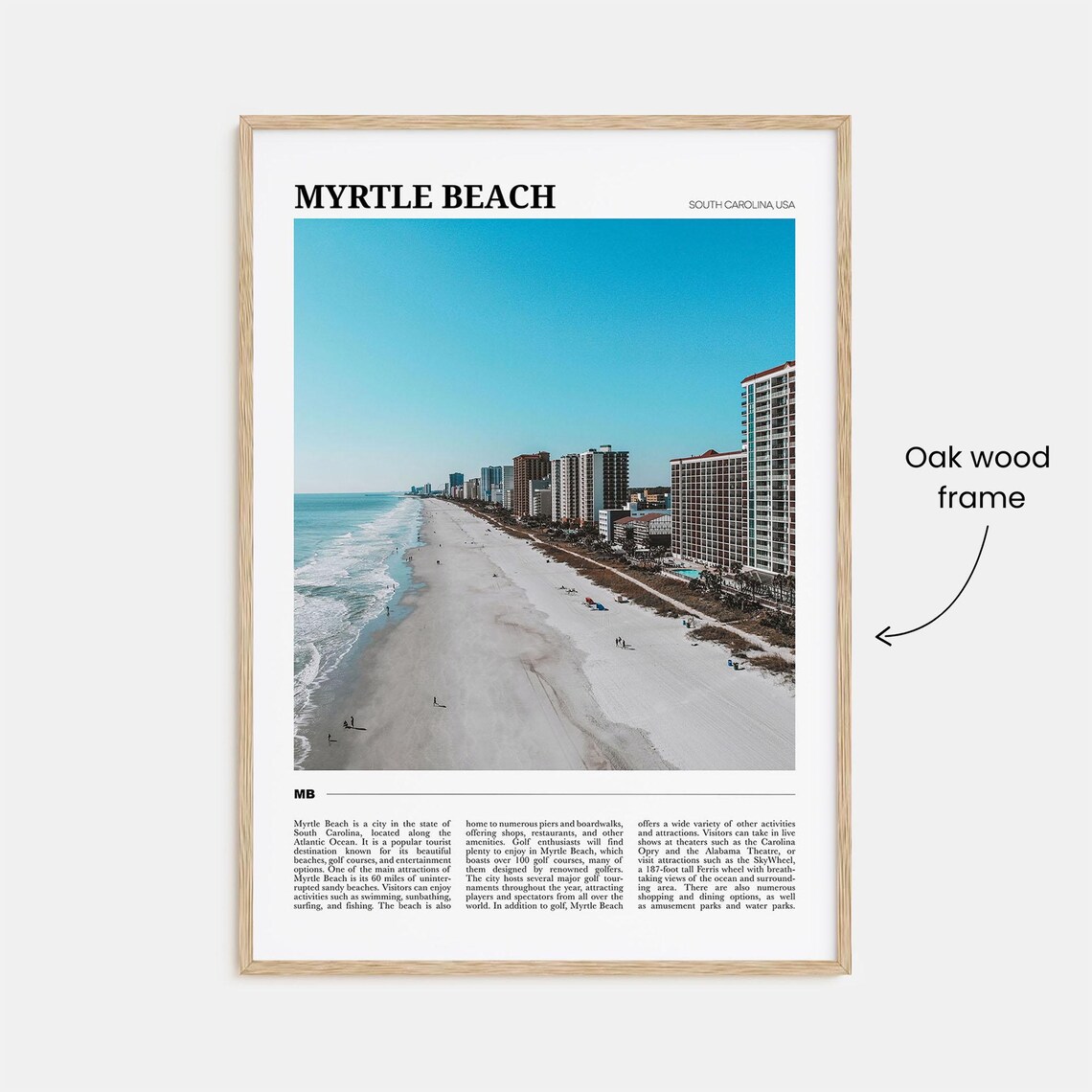 Myrtle Beach Travel Poster, South Carolina Travel Art - Image 3