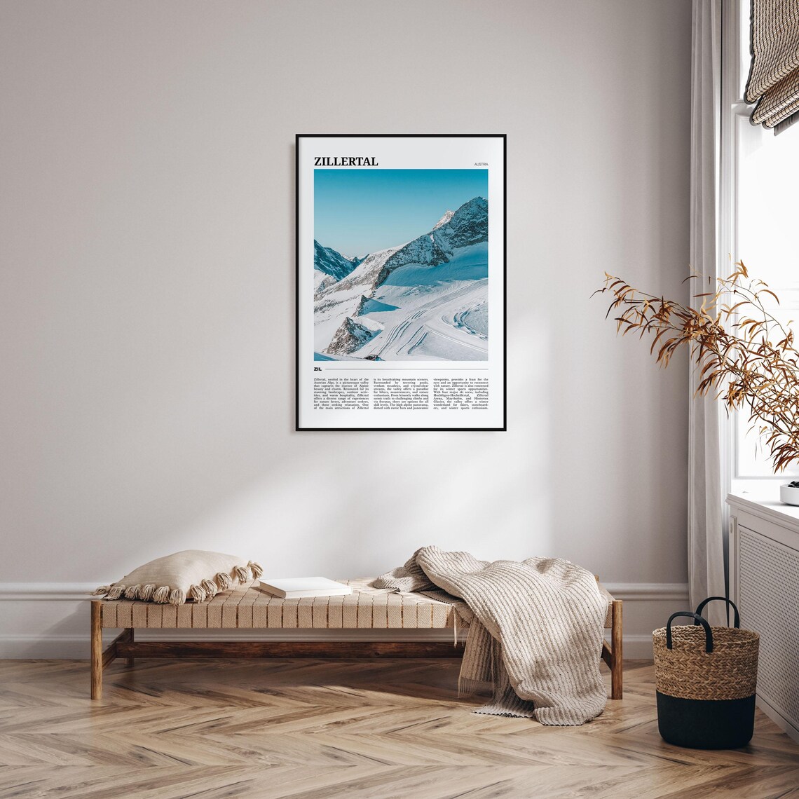 Zillertal Travel Poster, Austria Mountain Landscape - Image 4