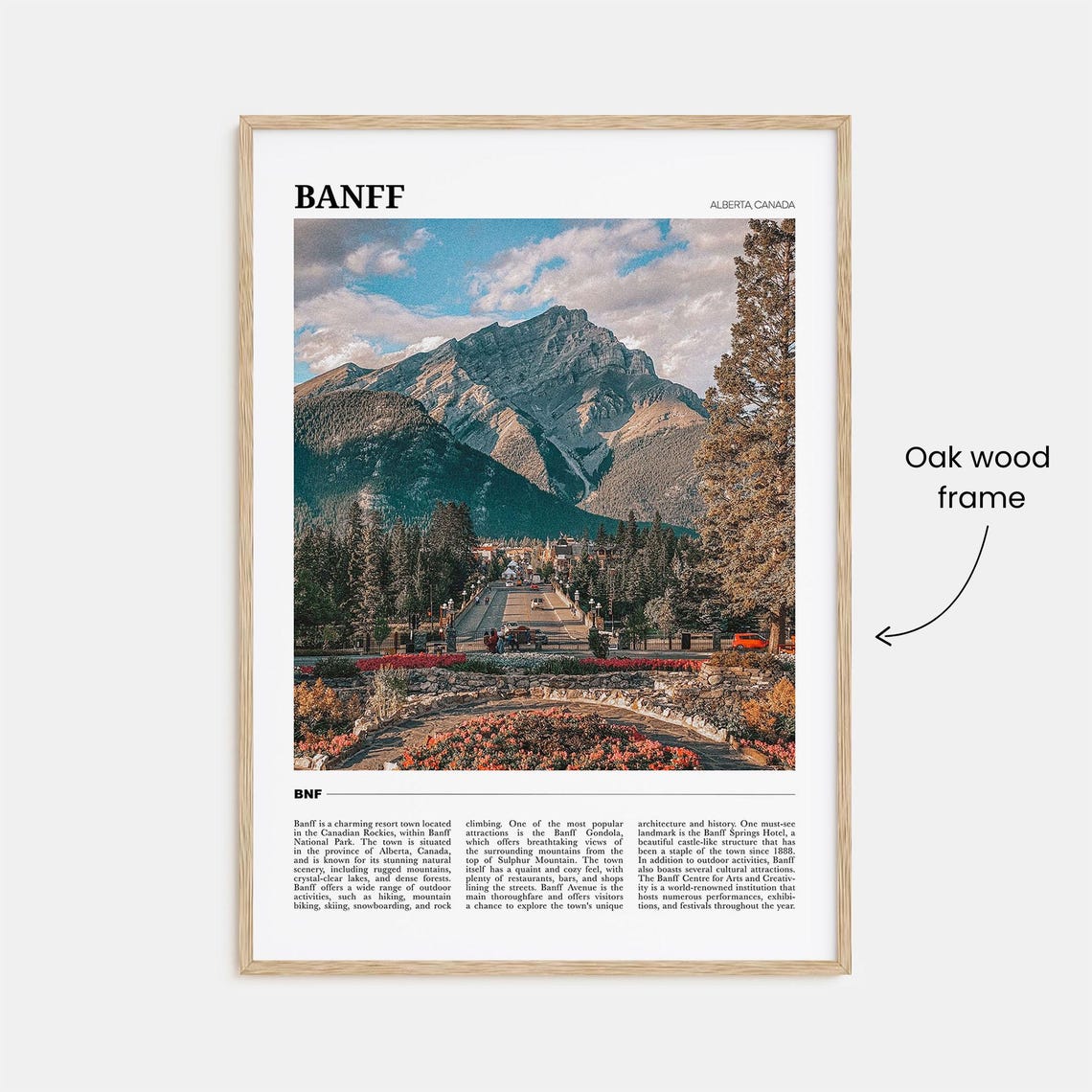 Banff Alberta Canada Scenic Mountain Town Photo Vintage Travel Poster - Image 3