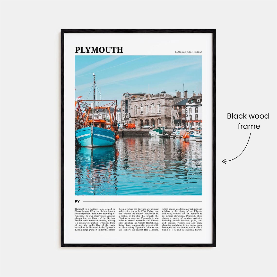 Plymouth Travel Poster Plymouth Wall Art Plymouth Poster Print Plymouth Photo Plymouth Decor Massachusetts Usa - Image 2
