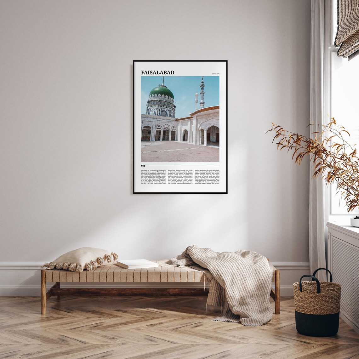 Faisalabad Travel Poster, Pakistan Place Art Print - Image 4